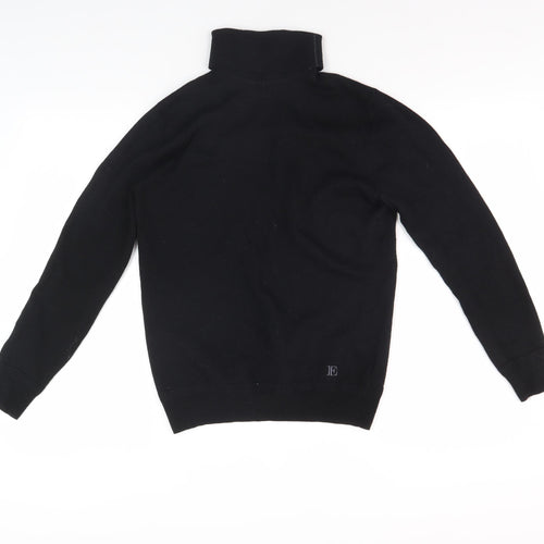 Superdry Men's Black Merino Wool High Neck Jumper