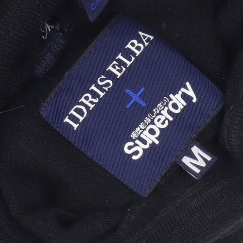 Superdry Men's Black Merino Wool High Neck Jumper