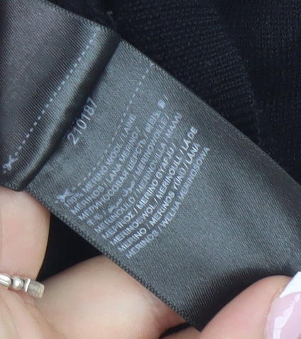 Superdry Men's Black Merino Wool High Neck Jumper