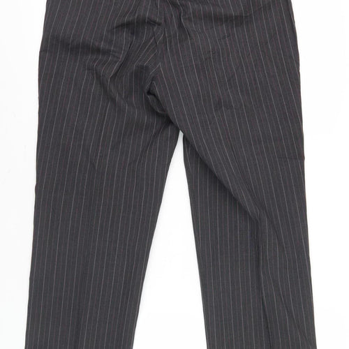 Next Men's Black Striped Trousers, 32, S, Wool