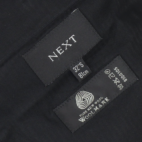Next Men's Black Striped Trousers, 32, S, Wool