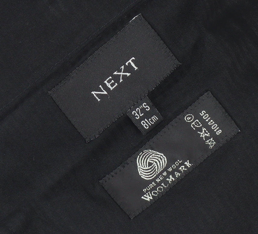 Next Men's Black Striped Trousers, 32, S, Wool
