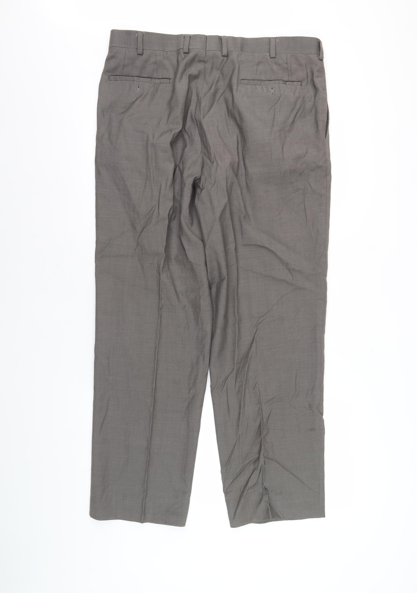 Marks & Spencer Men's Beige Wool Trousers Size L