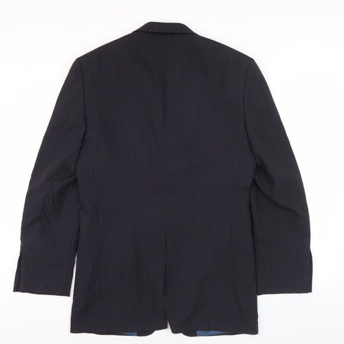 Marks & Spencer Men's Blue Striped Blazer 36R