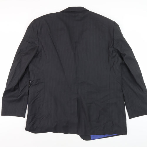 Ted Baker Men's Black Wool Striped Blazer Size 48 R