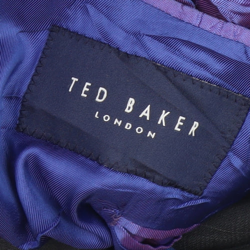 Ted Baker Men's Black Wool Striped Blazer Size 48 R