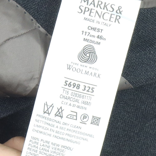 Marks and Spencer Men's Grey Wool Blazer, M, Formal Wear