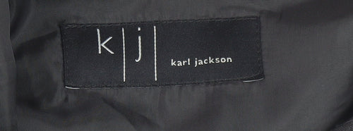 Karl Jackson Men's Grey Striped Blazer 44 Long