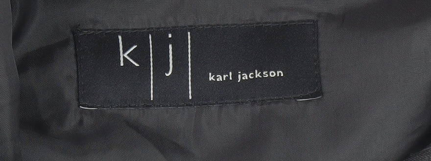 Karl Jackson Men's Grey Striped Blazer 44 Long