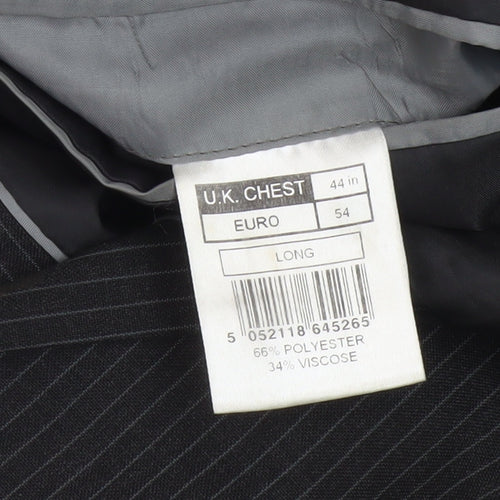 Karl Jackson Men's Grey Striped Blazer 44 Long
