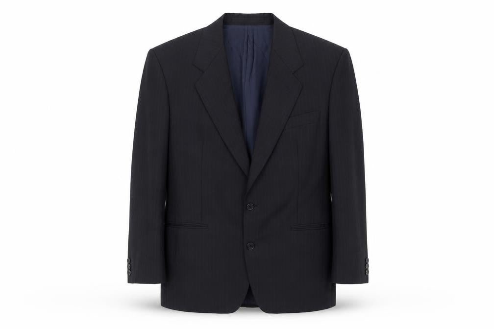 Marks and Spencer Men's Blue Blazer, Size 40, Striped