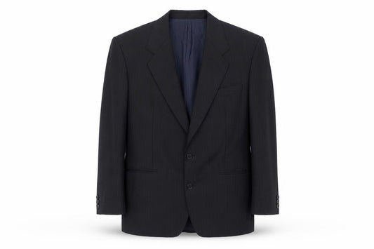 Marks and Spencer Men's Blue Blazer, Size 40, Striped