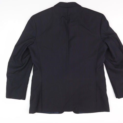 Marks and Spencer Men's Blue Blazer, Size 40, Striped