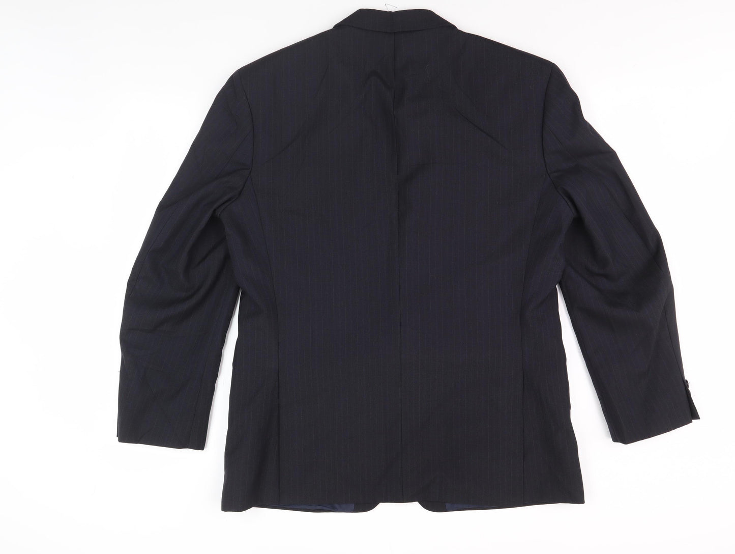 Marks and Spencer Men's Blue Blazer, Size 40, Striped