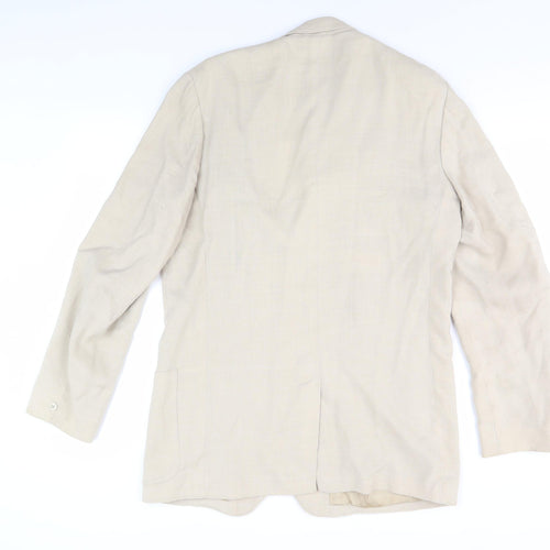Ernest Clough Men's Beige Linen Blazer Jacket 40L
