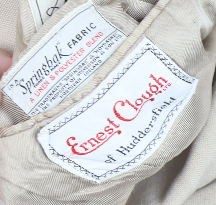 Ernest Clough Men's Beige Linen Blazer Jacket 40L