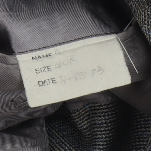 Magee Men's Grey Check Wool Blazer 40 Regular