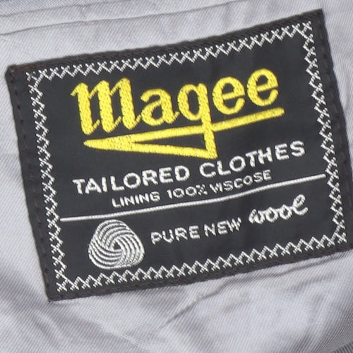 Magee Men’s Grey Wool Blazer, Size 40R, Formal Attire