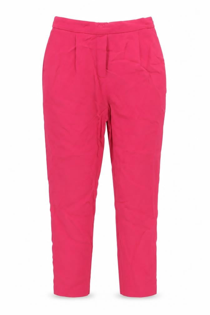Front view of Boden Women's Red Pleated Trousers UK 10