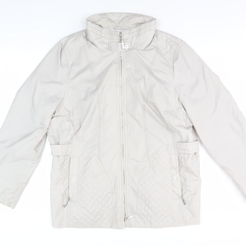 Gerry Weber Women Beige Quilted Jacket Size 18