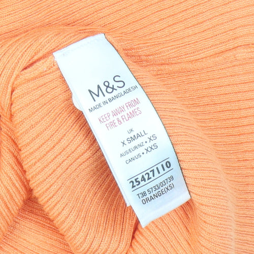 Marks and Spencer Women's XS Orange Jersey Top
