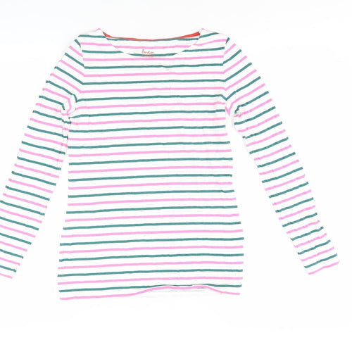 Boden Women's Multicoloured Striped T-Shirt, Size 8