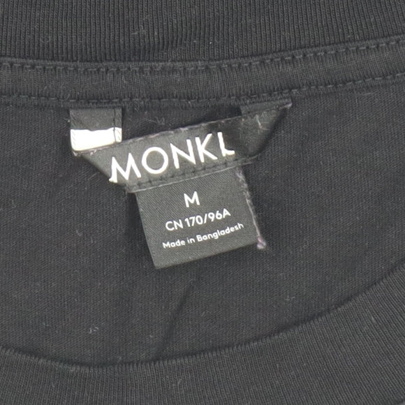 Monki Women's Black Crew Neck Long Sleeve Top