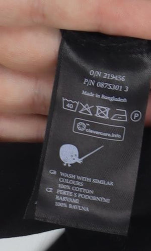 Monki Women's Black Crew Neck Long Sleeve Top