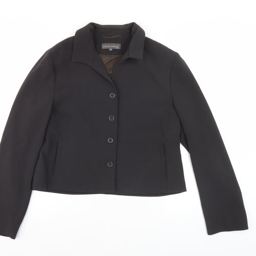 Evelin Brandt Women's Black Jacket Size 12 - Classic Style