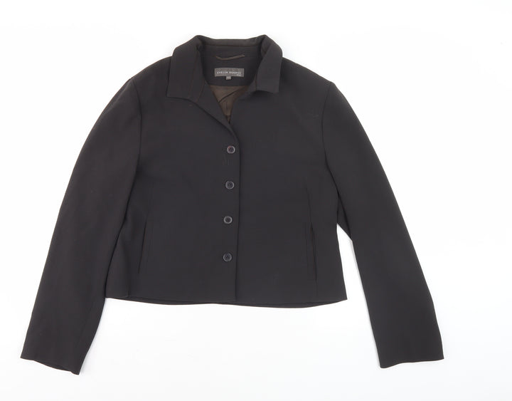 Evelin Brandt Women's Black Jacket Size 12 - Classic Style