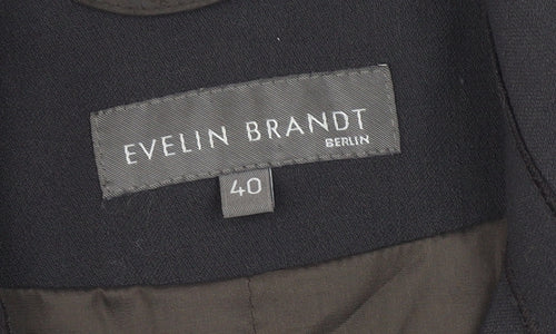 Evelin Brandt Women's Black Jacket Size 12 - Classic Style