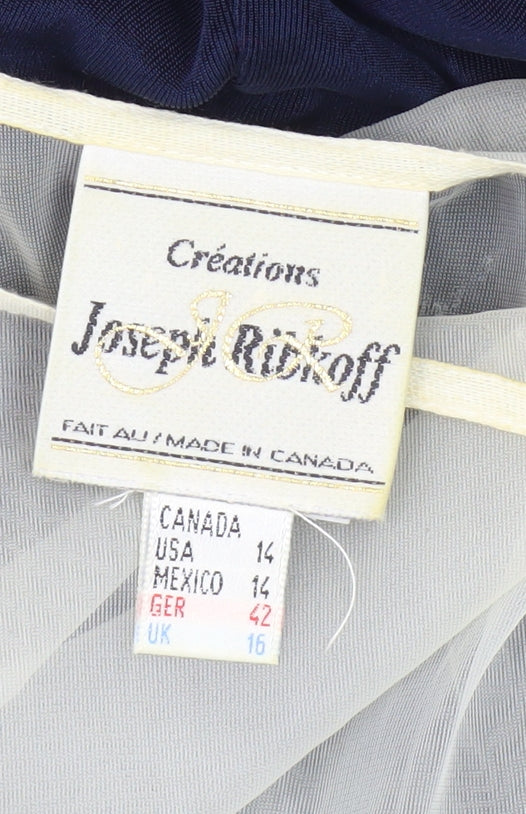 Joseph Ribkoff Women's Blue Sleeveless Dress Size 16