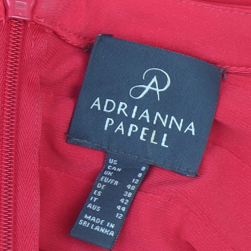 Adrianna Papell Red Sleeveless Dress Size 12
