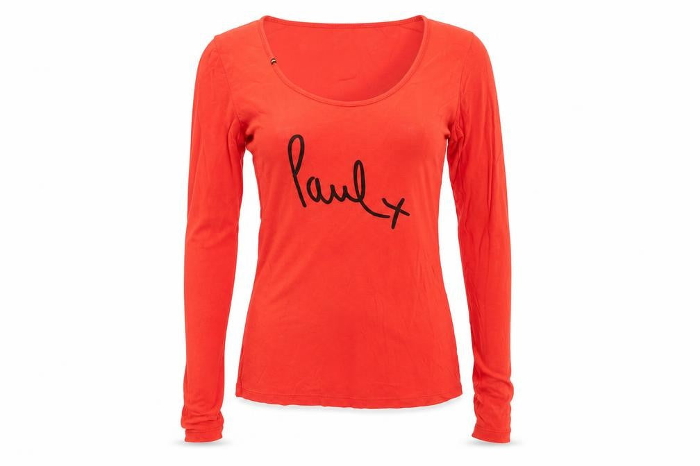 Front view of Paul Smith Women's Red Long Sleeve T-Shirt L