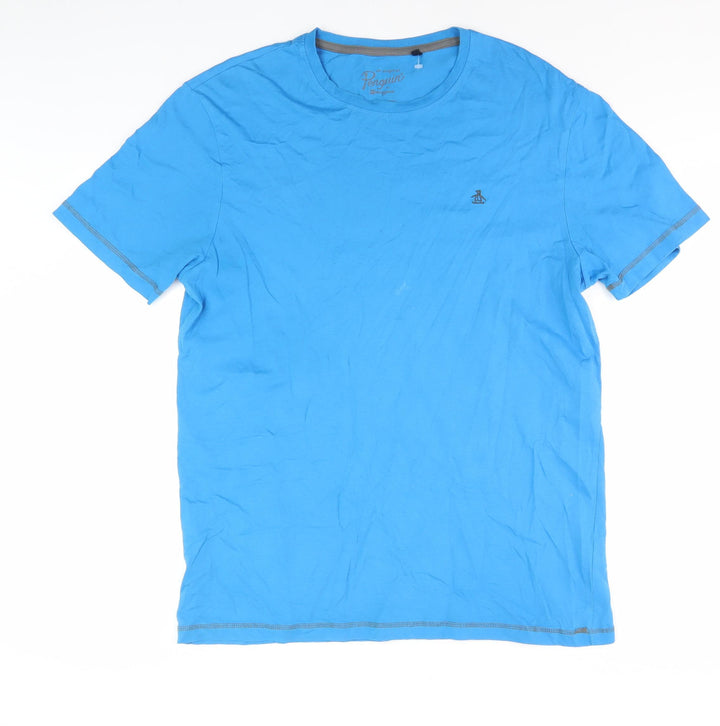 Original Penguin Men's Blue 2XL T-Shirt, Logo, Crew Neck