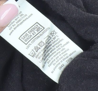 Dorothy Perkins Women's Black Rolling Stones T-Shirt, Size 14