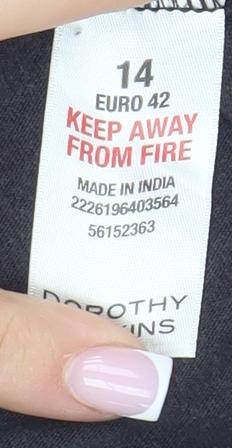 Dorothy Perkins Women's Black Rolling Stones T-Shirt, Size 14