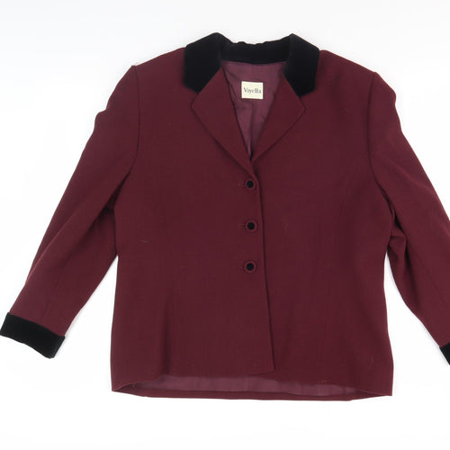 Viyella Women's Red Blazer UK 16 Business Jacket