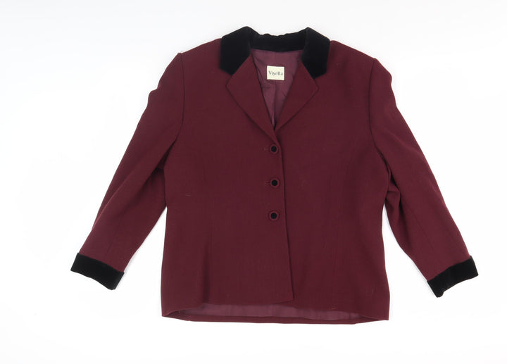 Viyella Women's Red Blazer UK 16 Business Jacket