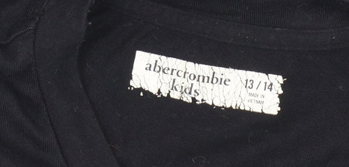 Abercrombie Kids Black Boys T-Shirt, Size 13, Regular Fit