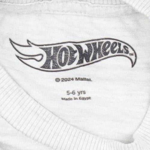 Marks and Spencer Boys' White Hot Wheels T-Shirt 5-6 Yrs