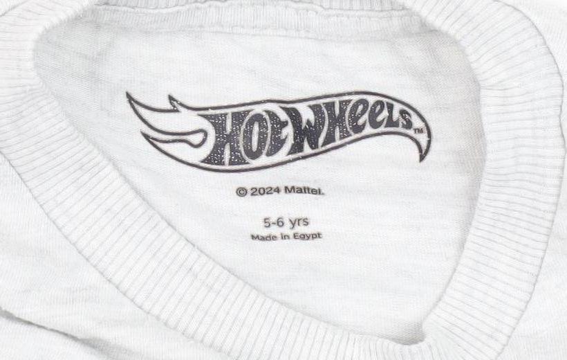 Marks and Spencer Boys' White Hot Wheels T-Shirt 5-6 Yrs