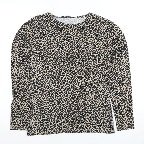 Marks and Spencer Women's Black Leopard T-Shirt