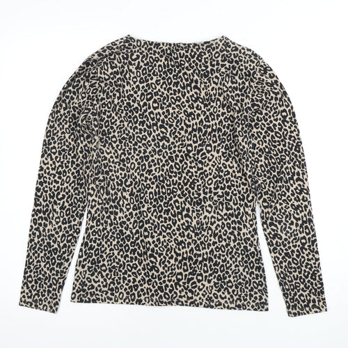Marks and Spencer Women's Black Leopard T-Shirt