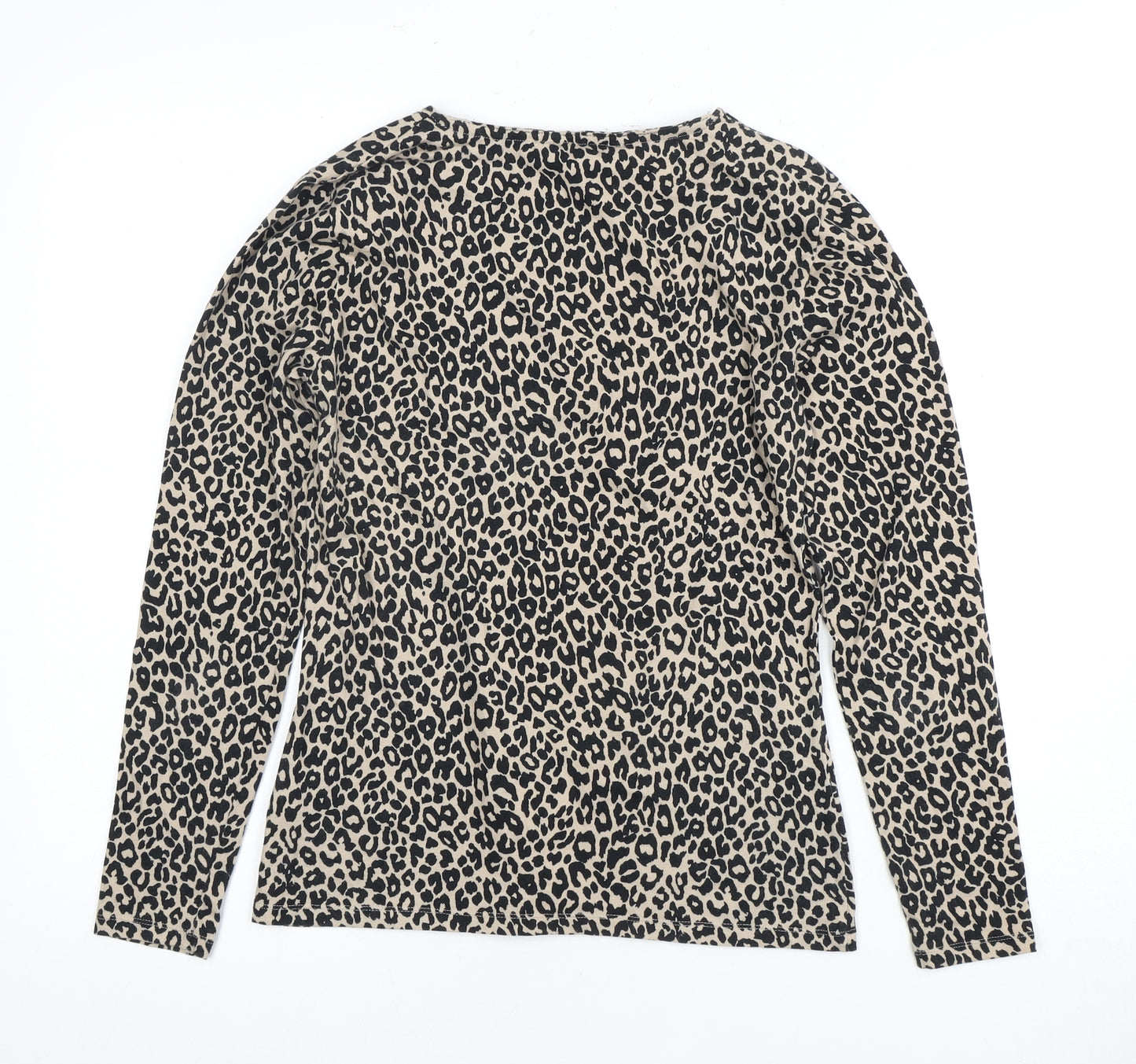 Marks and Spencer Women's Black Leopard T-Shirt