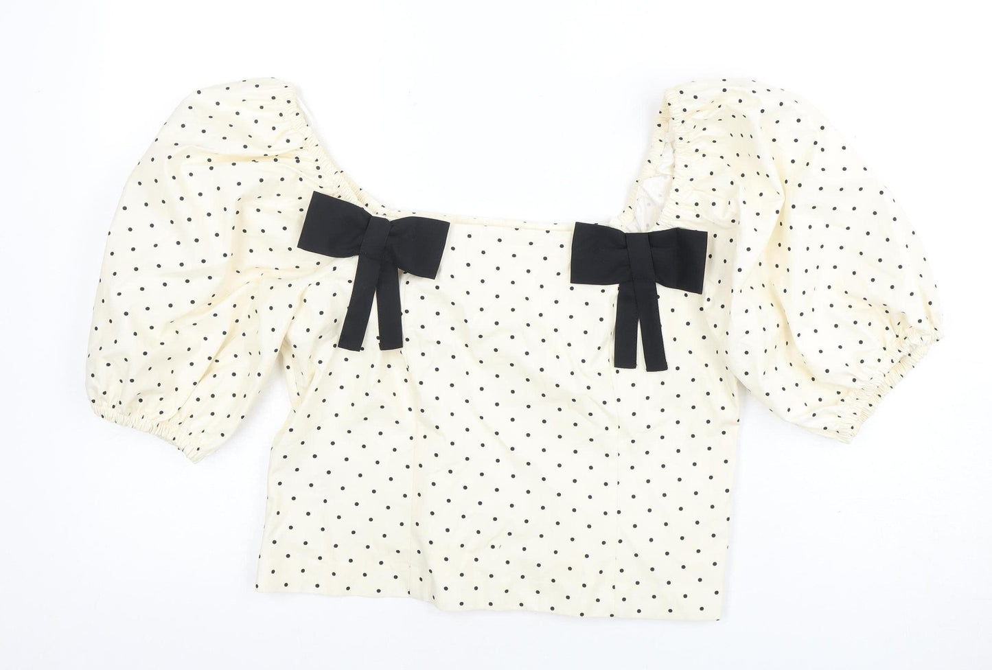 Marks and Spencer Women's Ivory Polka Dot Cropped Top