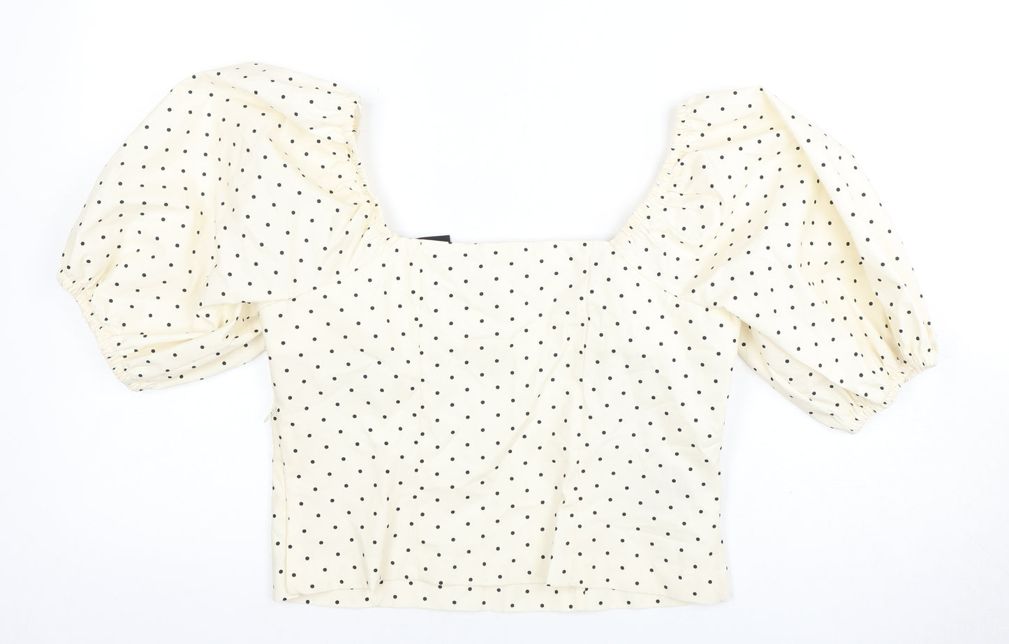 Marks and Spencer Women's Ivory Polka Dot Cropped Top