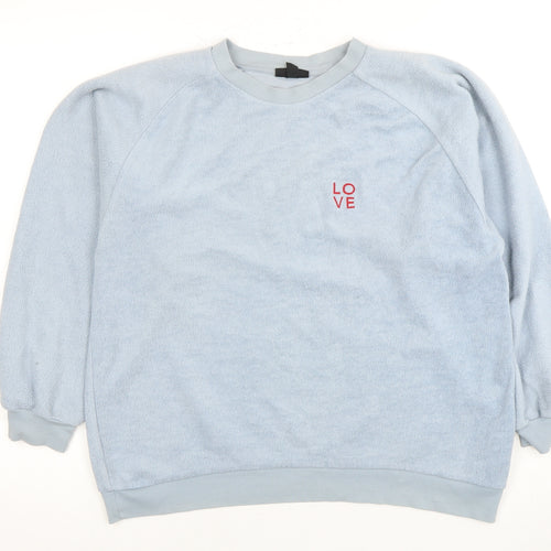 Topshop Women's Blue Pullover Sweatshirt Size 10