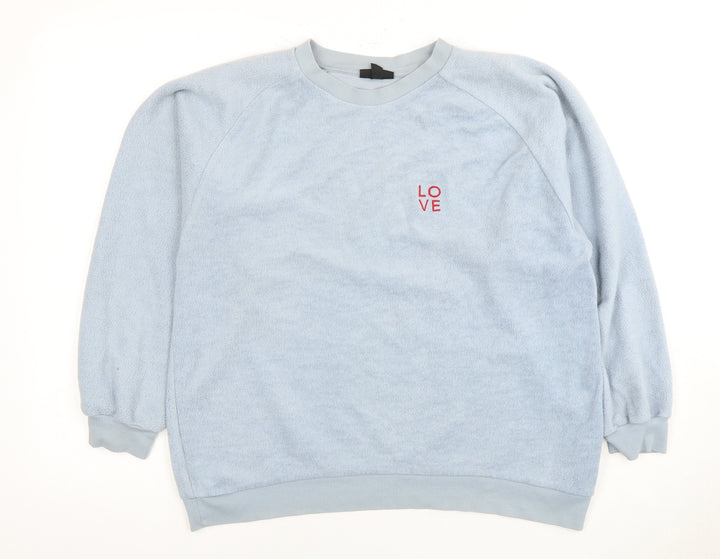 Topshop Women's Blue Pullover Sweatshirt Size 10