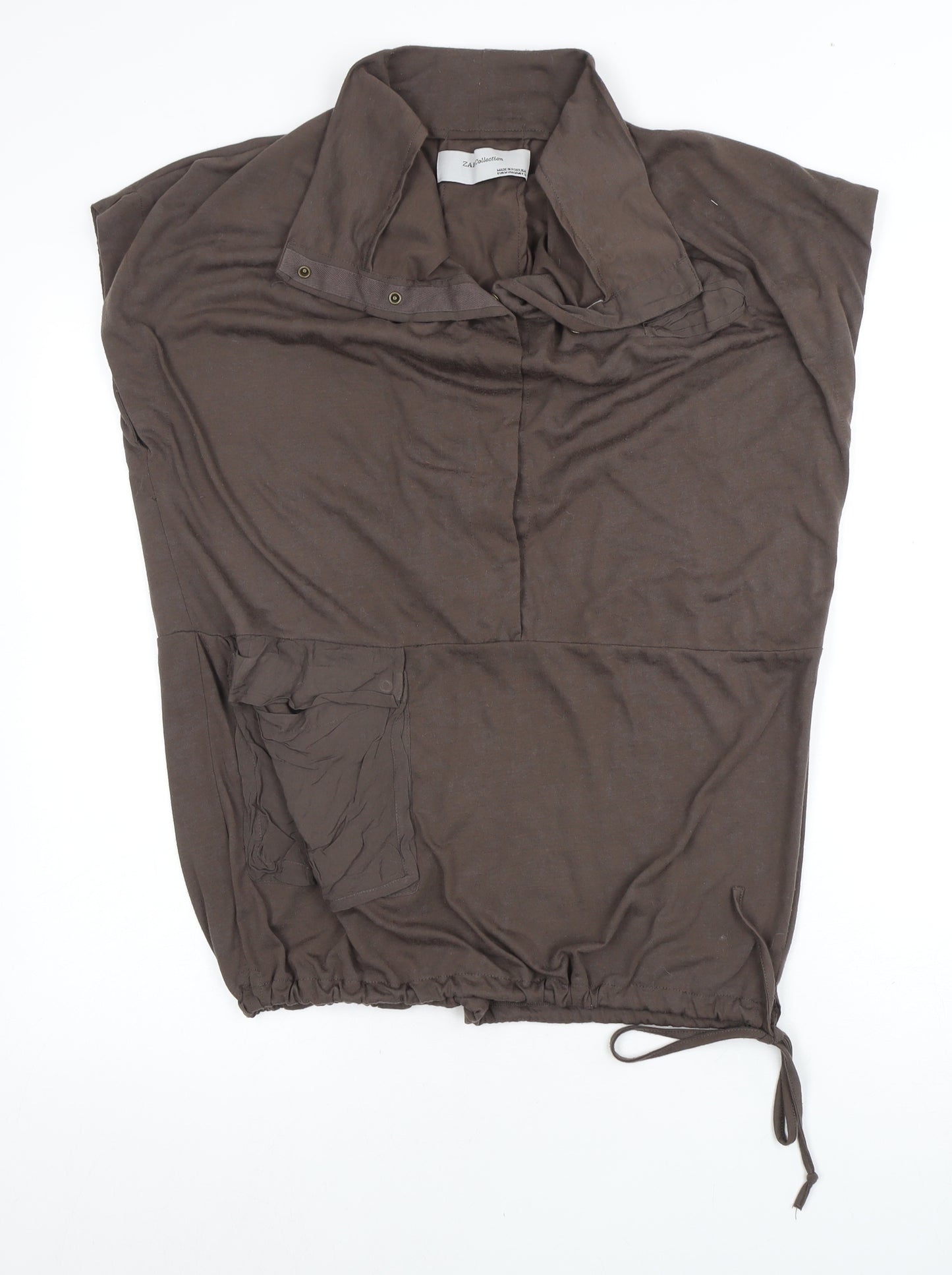 Zara Women's Brown Sleeveless Top - UK 0